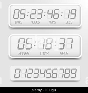 Digital Countdown Timer Stock Photo