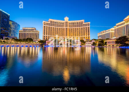 LAS VEGAS - DECEMBER 21: Bellagio casino on December 21, 2013 in Stock Photo