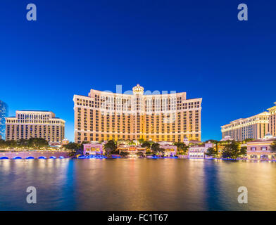 LAS VEGAS - DECEMBER 21: Bellagio casino on December 21, 2013 in Stock Photo