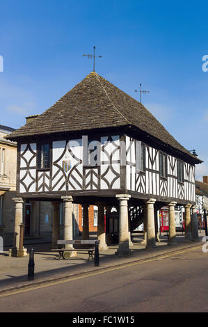 The old Town Hall built in late 17th century and is now used as a museum. Restored 1889 in Royal Wootton Bassett Wiltshire Stock Photo
