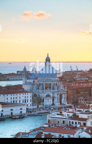 Aerial view of Venice with Basilica Di San Giorgio Maggiore Stock Photo