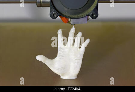 3D Printing Human Hand Stock Photo