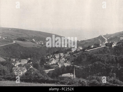 LAXEY. General view. Isle of Man, antique print 1895 Stock Photo