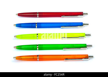 Multi-colored pens. Stock Photo