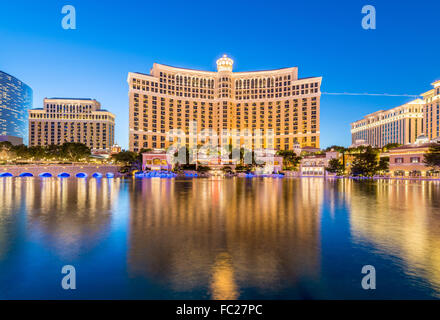 LAS VEGAS - DECEMBER 21: Bellagio casino on December 21, 2013 in Stock Photo