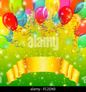Holiday background with balloons Stock Vector