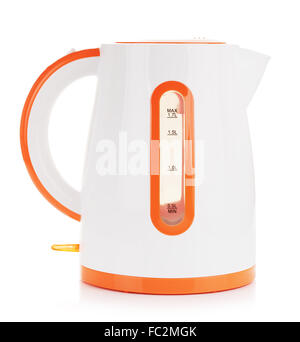 plastic electric kettle, isolated on white background Stock Photo