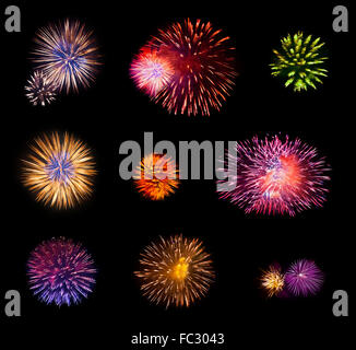 Fireworks set Stock Photo