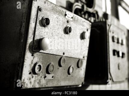 Buttons on a control panel Stock Photo