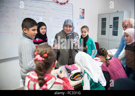 TURKEY, KILIS: UNICEF school “School of Hope” for Syrian refugees. 1266 attend it in two shifts. Stock Photo