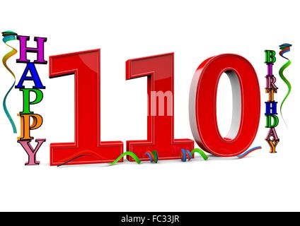 Happy Birthday zum 110. Geburtstag Stock Photo - Alamy