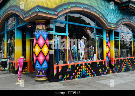 Colourful storefront in Haight Ashbury district of San Francisco, California, USA Stock Photo