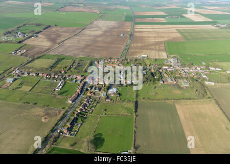 An aerial view of Wold Newton in the East Riding of Yorkshire Stock Photo