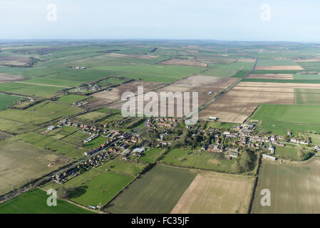 An aerial view of Wold Newton in the East Riding of Yorkshire Stock Photo