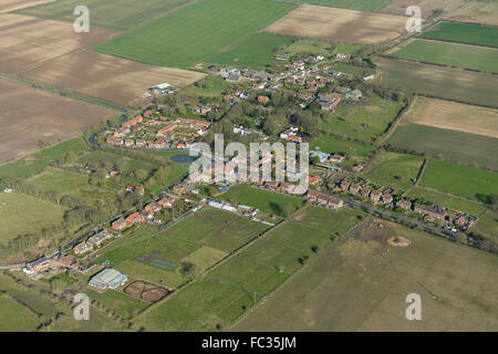 An aerial view of Wold Newton in the East Riding of Yorkshire Stock Photo