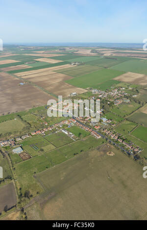 An aerial view of Wold Newton in the East Riding of Yorkshire Stock Photo