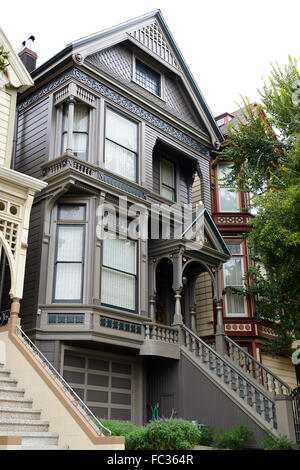 House once used by the Grateful Dead at 710 Ashbury Street in Haight Ashbury district of San Francisco, California, USA Stock Photo