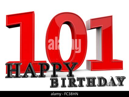 Happy Birthday zum 101. Geburtstag Stock Photo