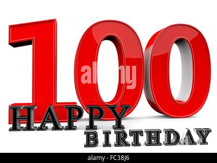 Happy Birthday zum 100. Geburtstag Stock Photo