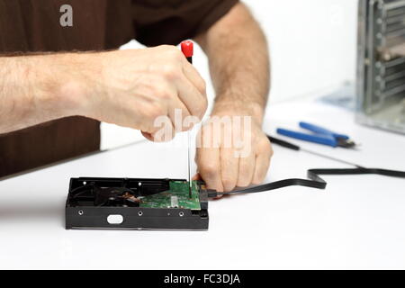 repairing computer Stock Photo
