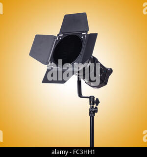 Studio light stand isolated on the white Stock Photo