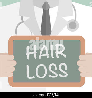 Medical Board Hair Loss Stock Photo