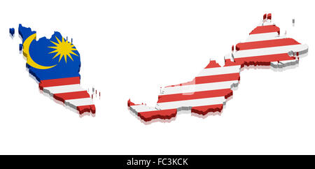 Map Malaysia Stock Photo