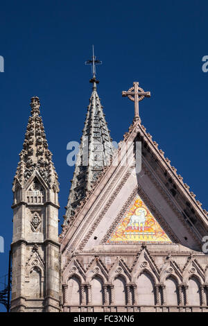 Detail of the towers of the neo-Gothic Templo Expiatorio of Guadalajara, Jalisco, Mexico. Stock Photo