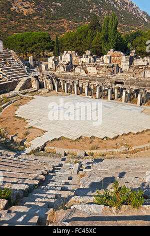 Ancient amphitheater in Ephesus Turkey Stock Photo