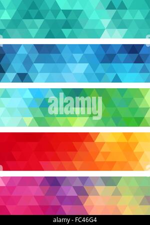 abstract geometric banner, set of vector design elements Stock Vector