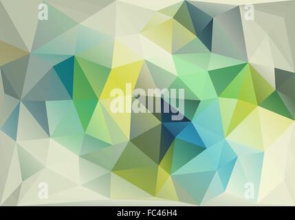 abstract blue and green low poly background, vector design element Stock Vector