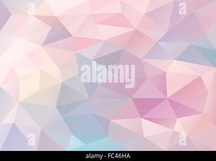 abstract pastel blue and pink low poly background, vector design element Stock Vector