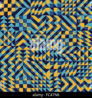 Vector Seamless Irregular Geometric Blocks Square Quilt Pattern Stock Vector