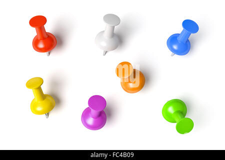 push pins set Stock Photo