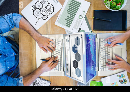 Composite image of speech bubbles with app icons Stock Photo
