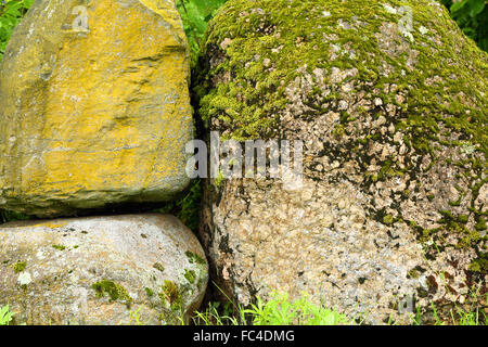 stone, moss Stock Photo