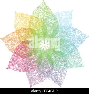 colorful spring leaves flower, vector background Stock Vector