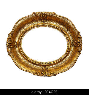 Gold oval frame Stock Photo