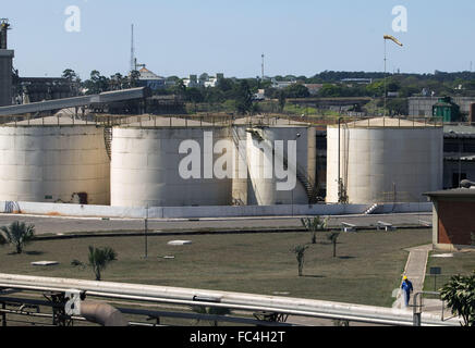 Storage tanks - from soybean oil industry in cooperative Stock Photo