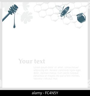 Background with honey Stock Vector