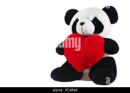Isolated plush toy bear on white background Stock Photo
