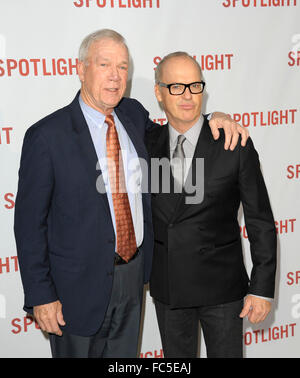 London, UK. 20th January, 2016. Michael Keaton and Walter Robinson attending the UK premiere of Spotlight at Curzon Mayfair Credit:  Peter Phillips/Alamy Live News Stock Photo