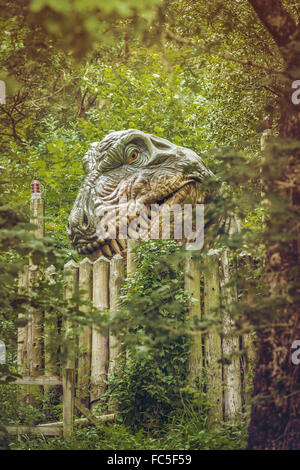 Karpin Abentura - Dinosaurs themed park in the province of Bilbao, Basque Country, Spain. Stock Photo