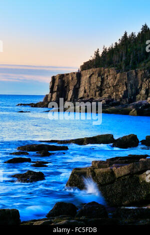 Sunrise, Otter Cliff, Acadia National Park, Maine, USA Stock Photo - Alamy