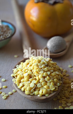 Yellow Lentils (Dal) Stock Photo
