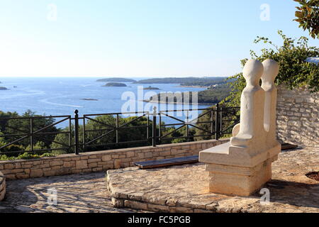 stone bench Stock Photo