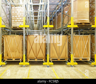 Warehouse Shelves Stock Photo