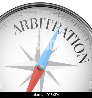 compass Arbitration Stock Photo