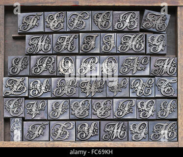 Letterpress printing Stock Photo