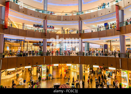 Dubai - AUGUST 7, 2014: Dubal Mall shopping mall on August 7 in Stock Photo